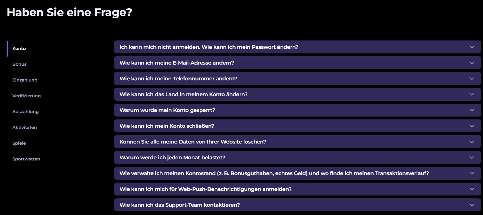 BettySpin Casino Kundensupport